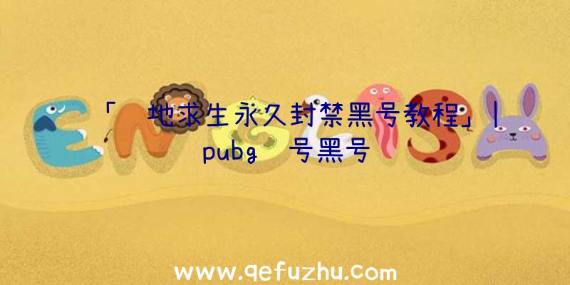 「绝地求生永久封禁黑号教程」|pubg账号黑号